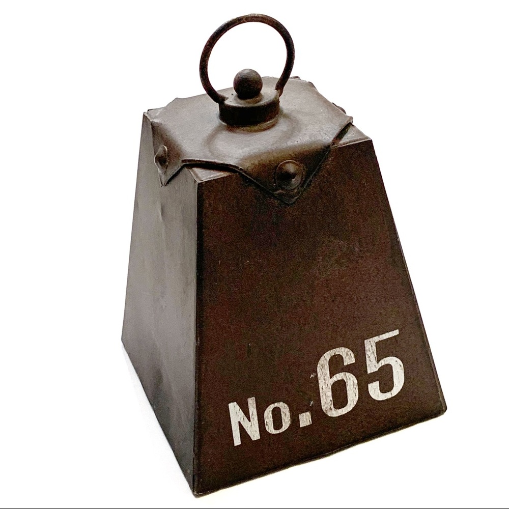 Rustic Brown Faux Decorative Cow Bell Farmhouse Western Country Chic Decor